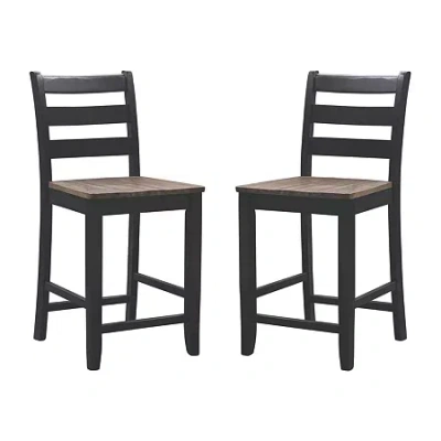Asstd National Brand Wenzel 2-pc. Counter Height Bar Stool In Black