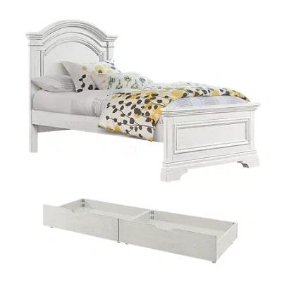 Asstd National Brand Westwood Design Olivia Twin Bed With 2 Storage Drawers In White