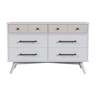 Asstd National Brand Westwood Design Rowan Youth 6-drawer Dresser In Ash Linen In White