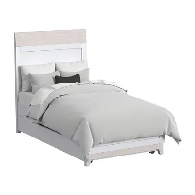 Asstd National Brand Westwood Design Rowan Youth Twin Bed With Trundle In Ash Linen In White