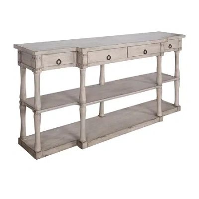 Asstd National Brand Wilshire 4-drawer Console Table In Gray