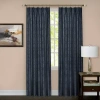 Asstd National Brand Windsor Pinch Pleat Back Tab Light-filtering Single Curtain Panel In Blue