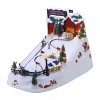 Asstd National Brand Wonderland Alpine Slalom Animated Christmas Tabletop Decor In White