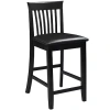 Asstd National Brand Wright Upholstered Barstool With Mission Back In Black