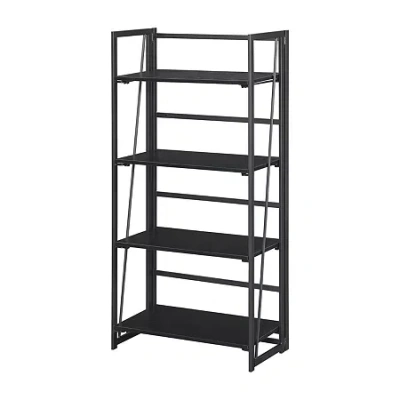 Asstd National Brand Xtra 4-shelf Standard Bookshelf In Black