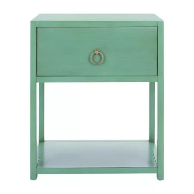 Asstd National Brand Yudi 1-drawer Nightstand In Blue