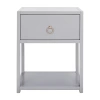 Asstd National Brand Yudi 1-drawer Nightstand In Gray