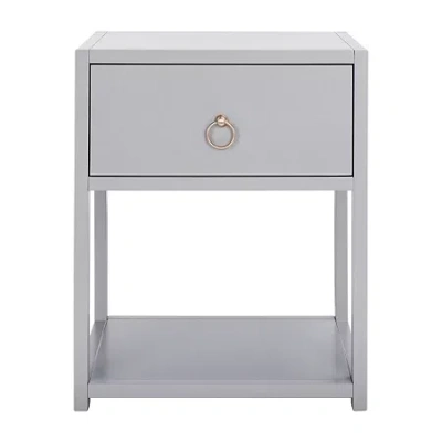 Asstd National Brand Yudi 1-drawer Nightstand In Gray