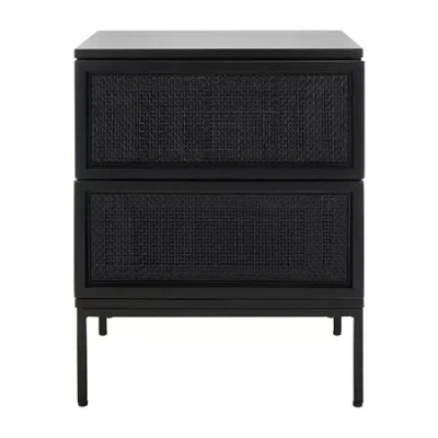 Asstd National Brand Zadie 2-drawer Nightstand In Black