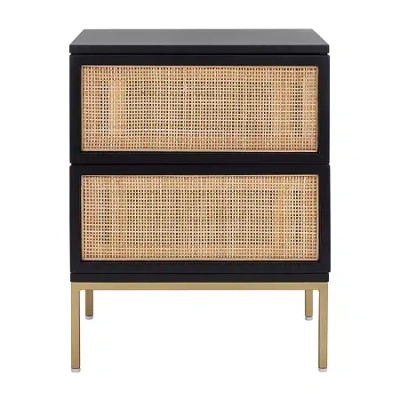 Asstd National Brand Zadie 2-drawer Nightstand In Black