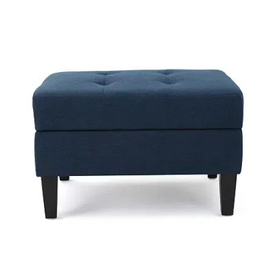 Asstd National Brand Zahra Storage Ottoman In Blue