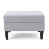 Asstd National Brand Zahra Tufted Ottoman In Gray