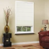 Asstd Private Brand Textured Cordless Room Darkening Roman Shade In White