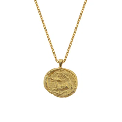 Assuwa Ephesus Men's Gold Plated Ancient Coin Necklace
