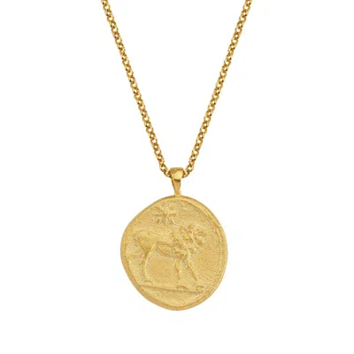 Assuwa Women's Gold Miletus Lion Fine Necklace