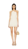 Asta Resort Aimee Bow Mini Dress In Ivory Sequin