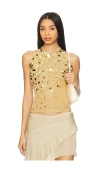 Asta Resort Alex Top In Metallic Gold