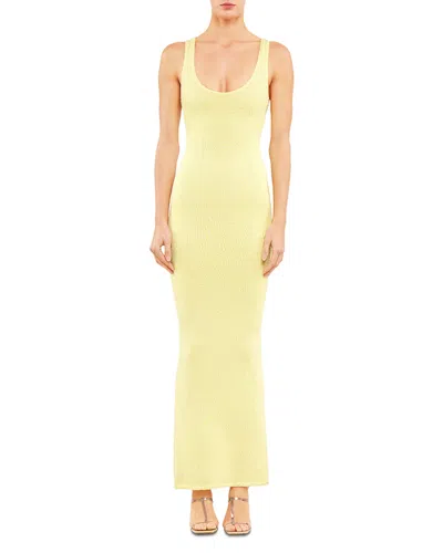 Asta Resort Ana Baia Blue Sequined Dress In Yellow