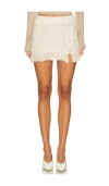 Asta Resort Angelina Button Mini Skirt In Cream
