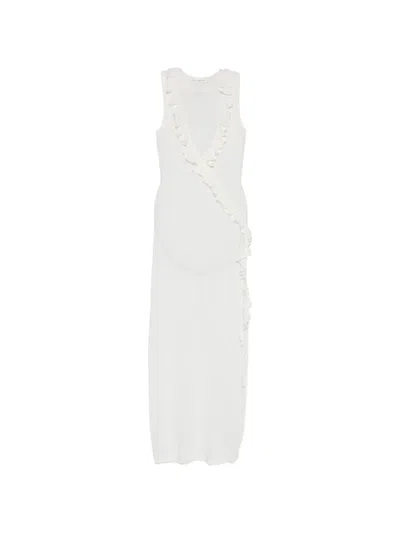 Asta Resort Antonella Ruffled Maxi Dress In White