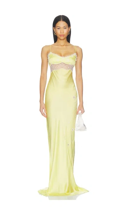 Asta Resort Arlette Hand Beaded Dress In Green