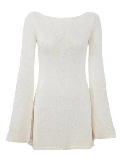 Asta Resort Audette Backless Mini Dress In Neutral