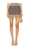 Asta Resort Bianca Fringe Skirt In Tobacco Sequin