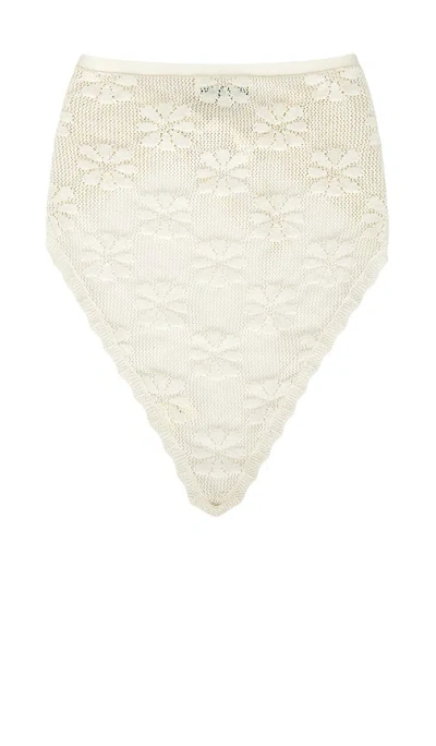 Asta Resort Bruna Crochet Bandana In White