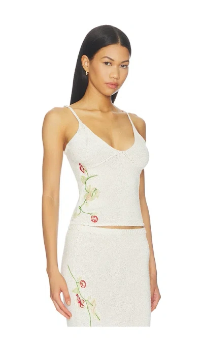 Asta Resort Carolina Embroidered Camisole In White