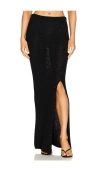 Asta Resort Carolina Maxi Skirt In Black Sequin