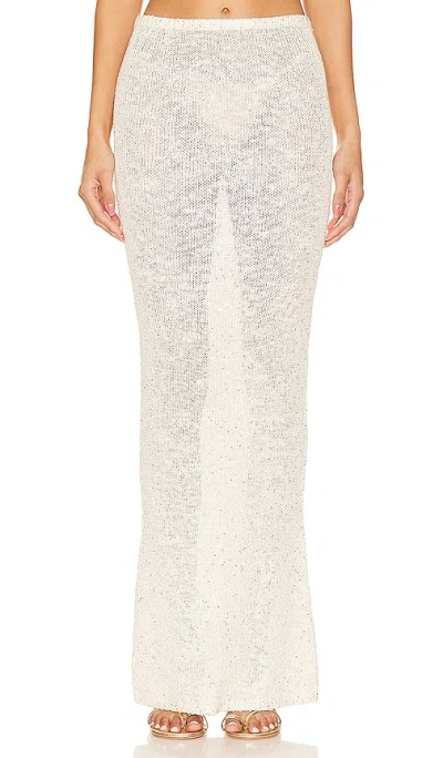 Asta Resort Carolina Skirt In Ivory Sequin