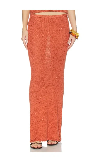 Asta Resort Carolina Skirt In Orange