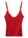 Asta Resort Carolina V-neck Top In Red