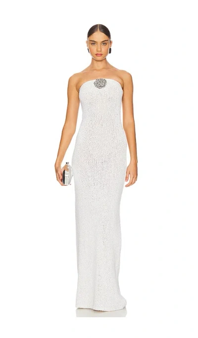 Asta Resort Chiara Column Dress In Pearl