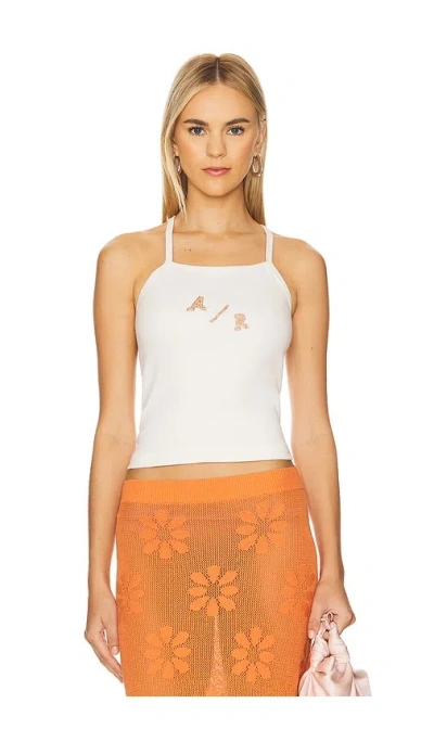 Asta Resort Delilah Hand Beaded Tank In White