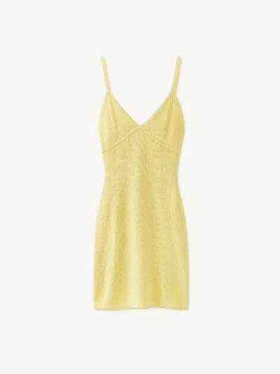 Asta Resort Delilah Minikleid Mit Spaghettiträgern In Yellow