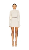 Asta Resort Diana Belted Mini Dress In Snow Shimmer