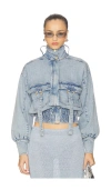 Asta Resort Diana Denim Parker Jacket In Blue