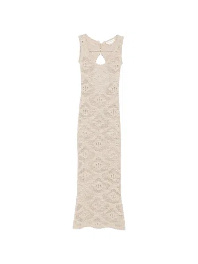 Asta Resort Eve Crochet-knit Dress In Neutral