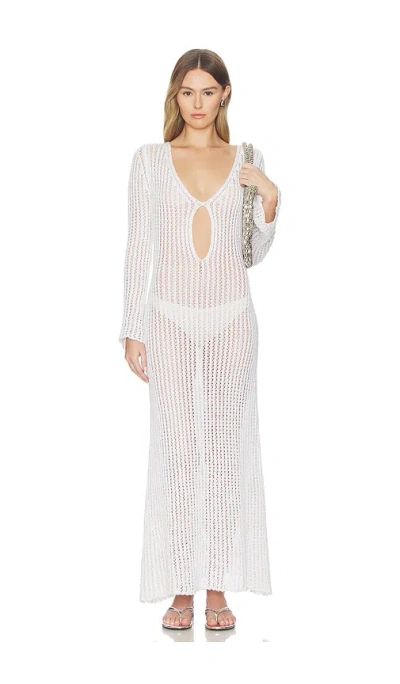 Asta Resort Fernanda Crochet Dress In White
