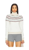Asta Resort Jemima Intarsia Sweater In Cream