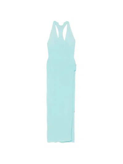 Asta Resort Lila Wrap Maxi Dress In Blue