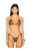 Asta Resort Lio Bikini Top In Coco Sequin