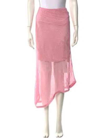 Pre-owned Asta Resort Long Skirt In Pink