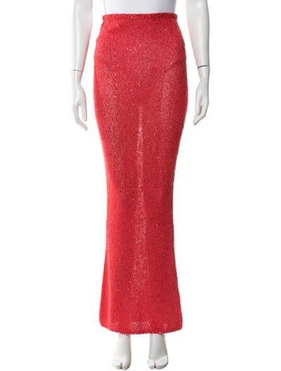 Pre-owned Asta Resort Long Skirt In Red