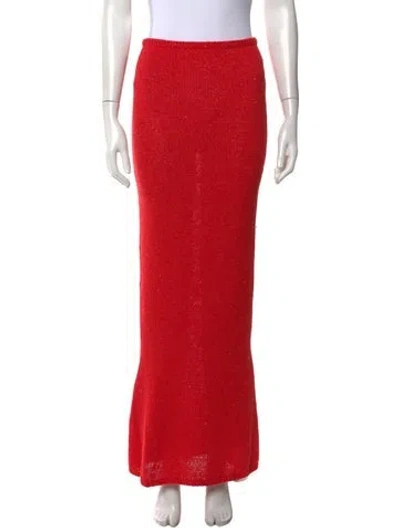 Pre-owned Asta Resort Long Skirt W/ Tags In Red