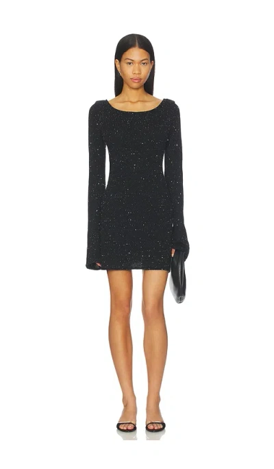 Asta Resort Maya Longsleeve Mini Dress In Blue