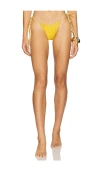Asta Resort Mia Bikini Bottom In Butter Yellow Sequin