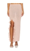 Asta Resort Michaela Skirt In Blush Sequin