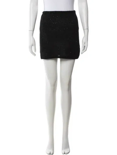 Pre-owned Asta Resort Mini Skirt W/ Tags In Black
